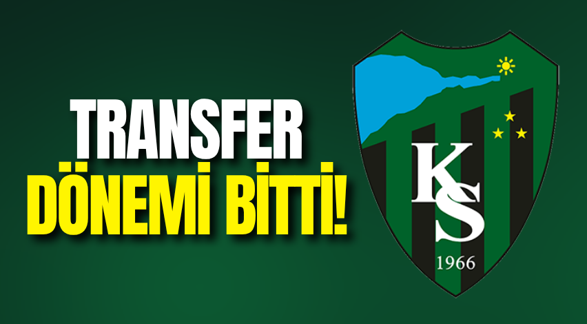 Transfer dönemi bitti!
