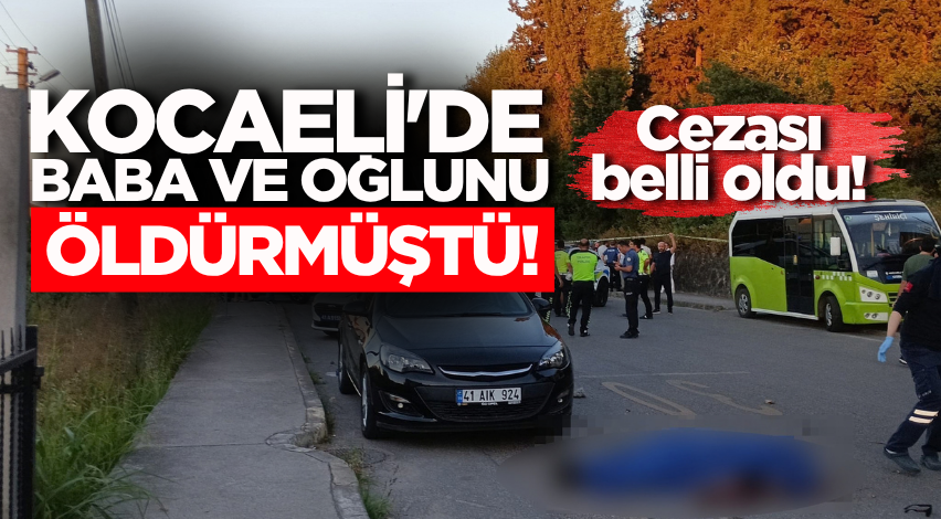 Kocaeli'de baba ve oğlunu öldürmüştü! Cezası belli oldu!