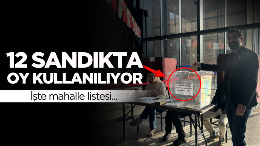 12 sandıkta oy kullanılıyor: İşte mahalle listesi