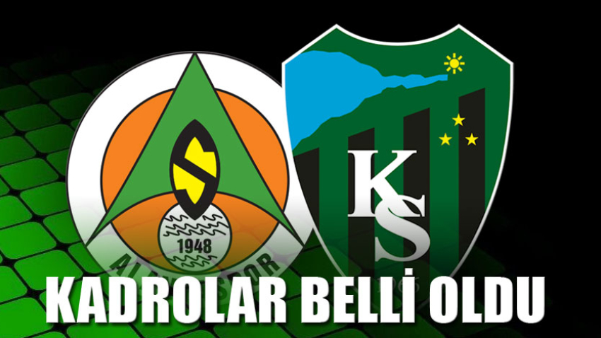 Alanyaspor – Kocaelispor maçının 11’leri belli oldu