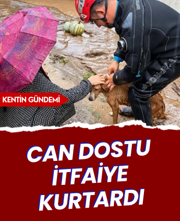 Can dostu itfaiye kurtardı