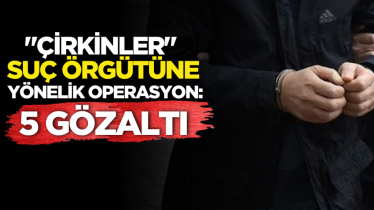"Çirkinler" suç örgütüne yönelik operasyon: 5 gözaltı