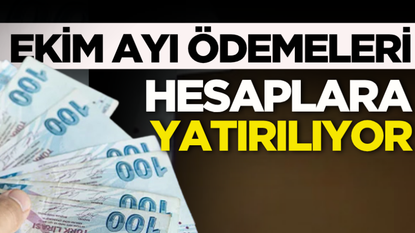 Ekim ayı ödemeleri hesaplara yatırılıyor