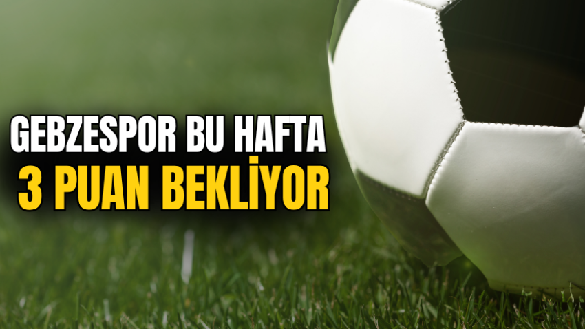 Gebzespor bu hafta 3 puan bekliyor
