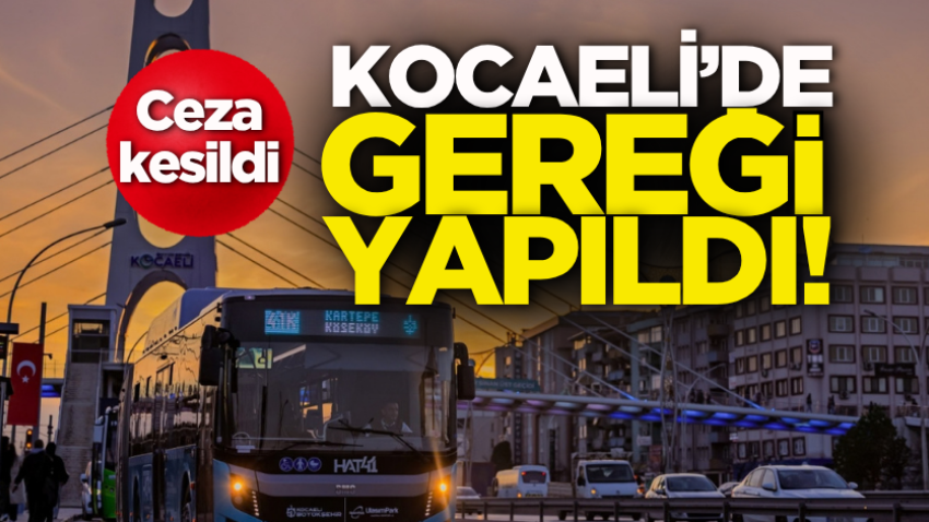 Kocaeli’de gereği yapıldı! Ceza kesildi