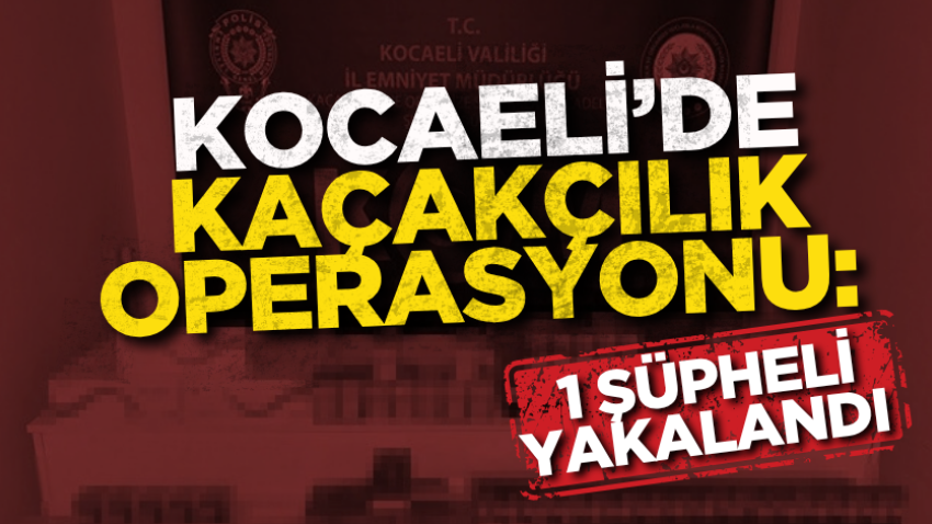 Kocaeli’de kaçakçılık operasyonu: 1 şüpheli yakalandı
