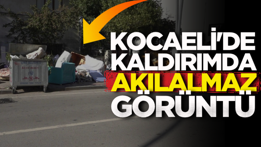 Kocaeli'de kaldırımda akılalmaz görüntü!