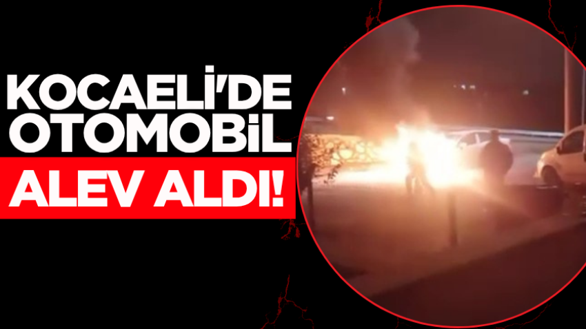 Kocaeli'de otomobil alev aldı!