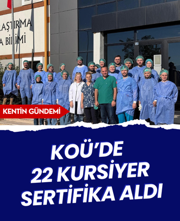 KOÜ’de 22 kursiyer sertifika aldı