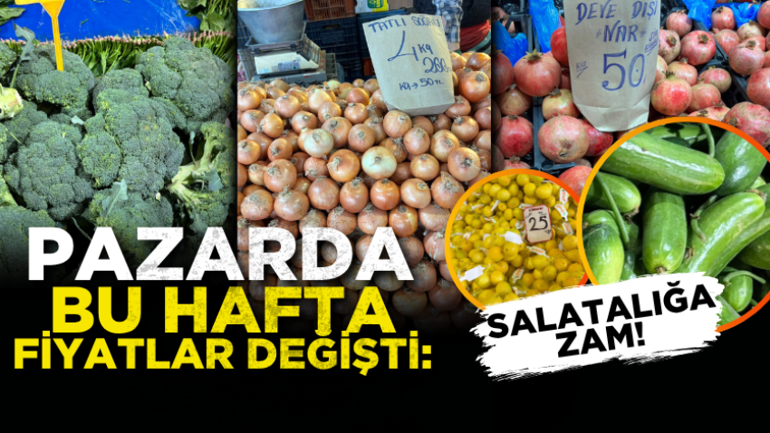 Pazarda bu hafta fiyatlar değişti: Salatalığa zam!