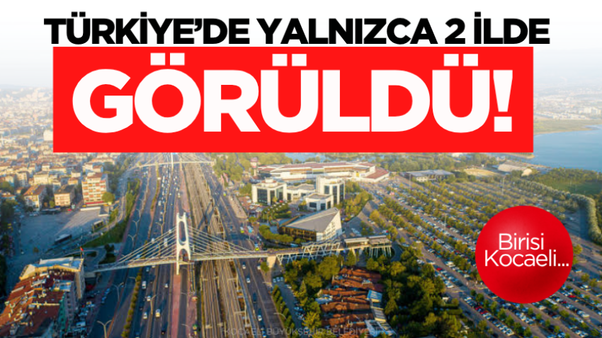 Türkiye’de yalnızca 2 ilde görüldü! Birisi Kocaeli... 