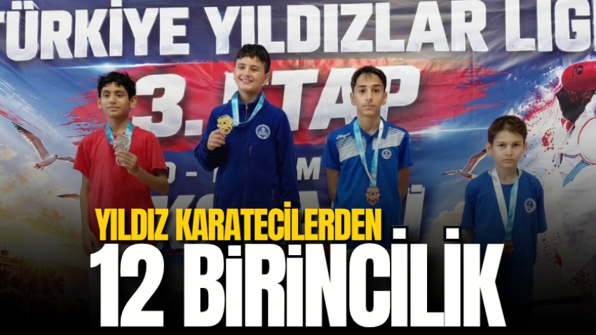 Yıldız karatecilerden 12 birincilik